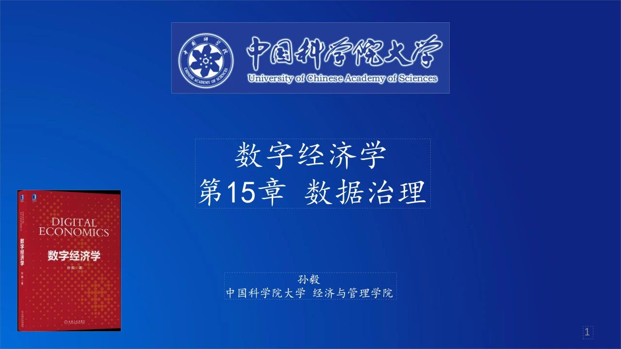 中科大|数字经济学之数据治理