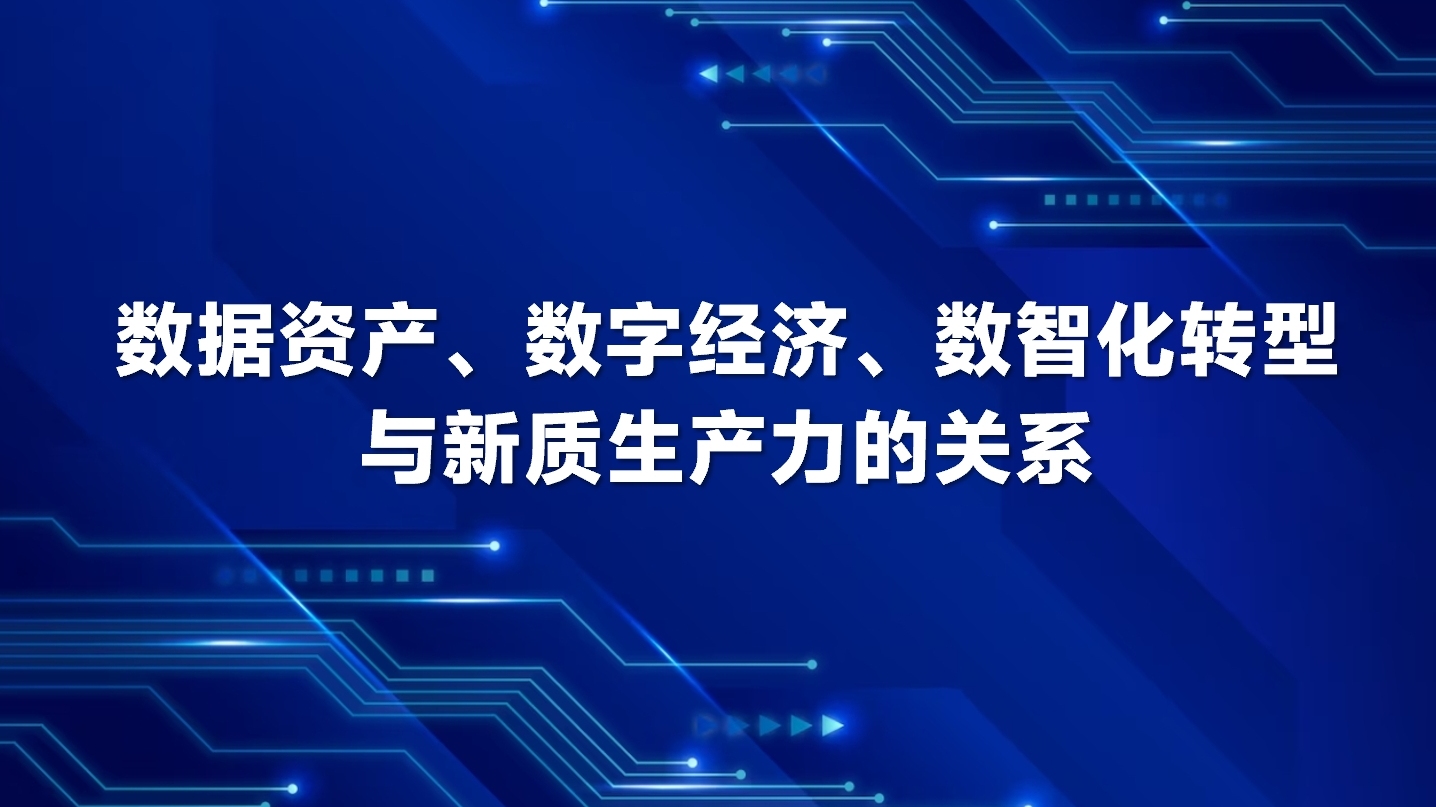 数据资产、数字经济、数智化转型与新质生产力的关系