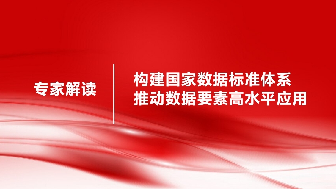 专家解读 | 构建国家数据标准体系 推动数据要素高水平应用