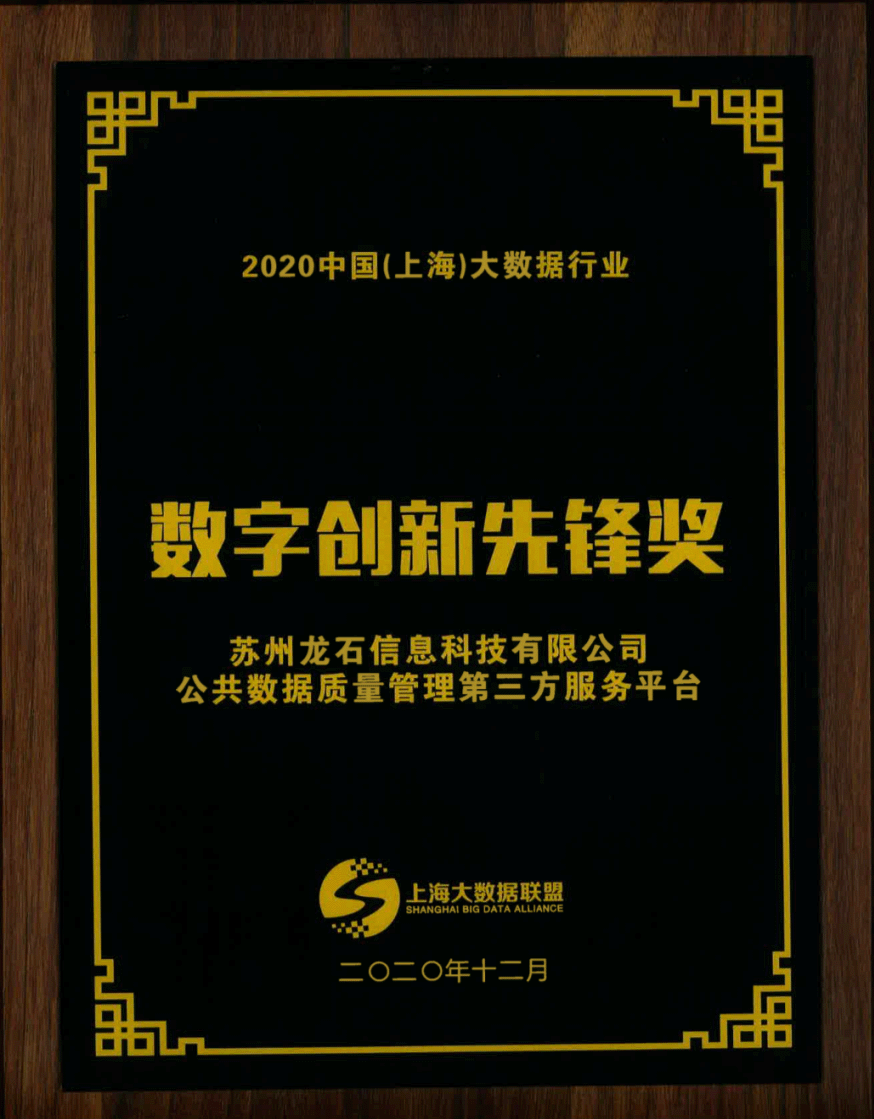 2020大数据行业数字创新先锋奖